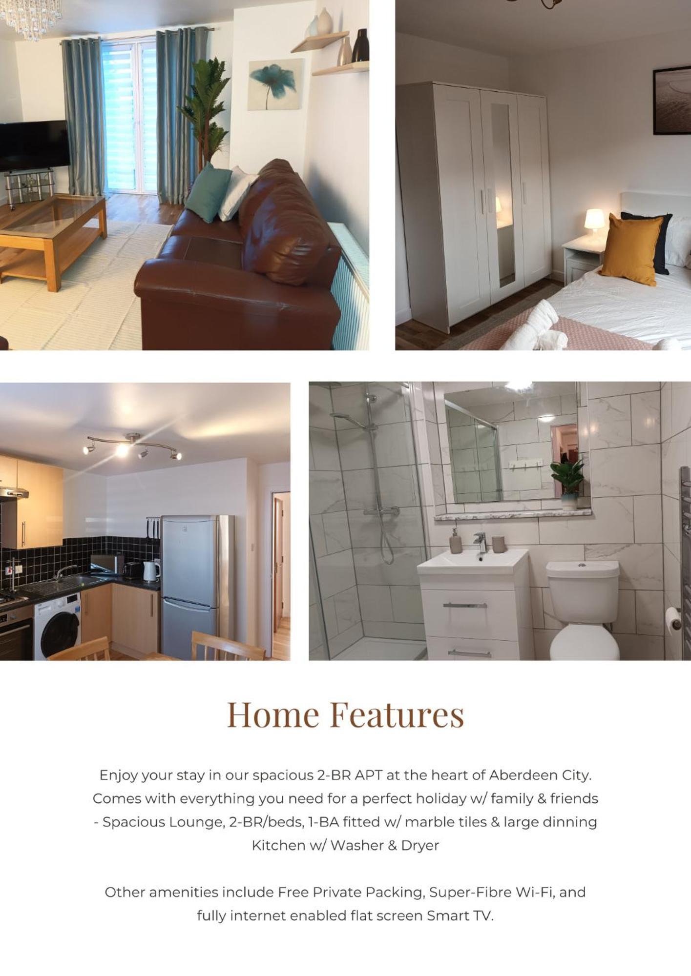 Spacious Elegant 2-Br Apartment In Aberdeen City Centre Dış mekan fotoğraf